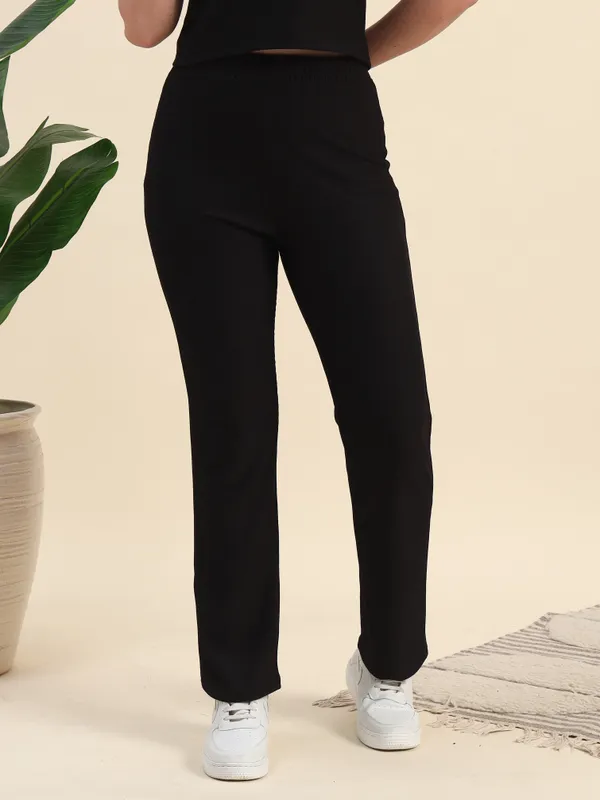 Black_Premium_Poly_Blend_Pants_For_Women_Adults