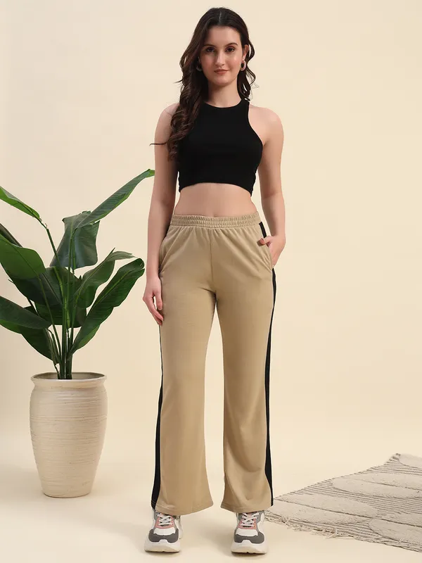 Beige_Premium_Poly_Blend_Track_Pants_For_Women_Adults