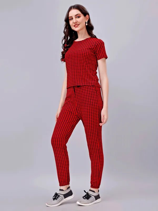 Red_Premium_Poly_Blend_Co-Ord_Set_For_Women_Adults