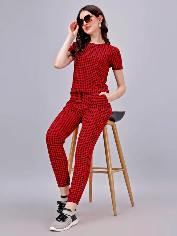 Red_Premium_Poly_Blend_Co-Ord_Set_For_Women_Adults