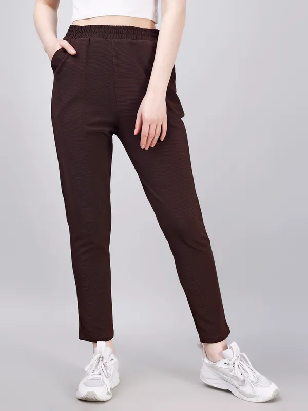 Brown_Premium_Blend_Track_Pants_For_Women_Adults