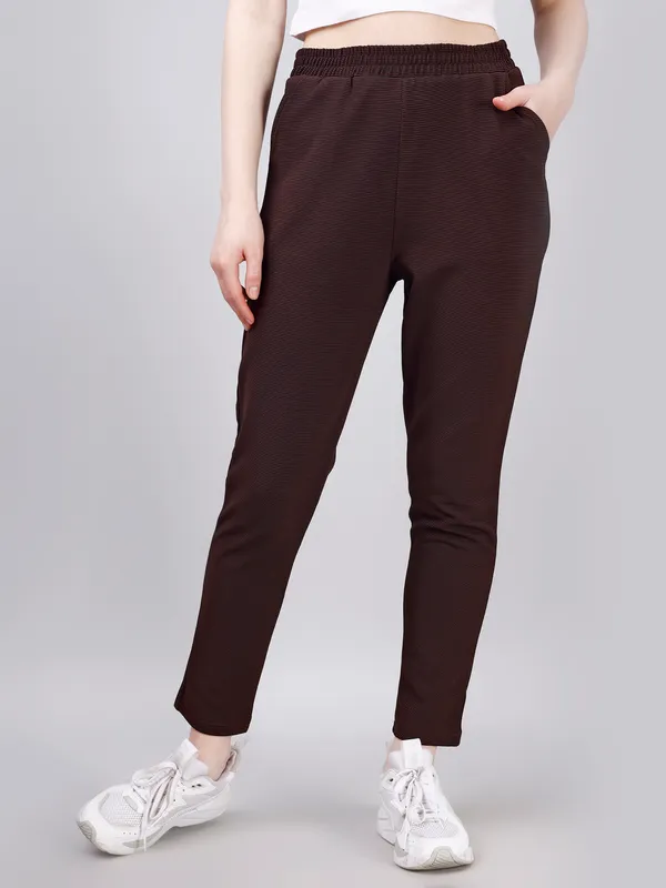 Brown_Premium_Blend_Track_Pants_For_Women_Adults