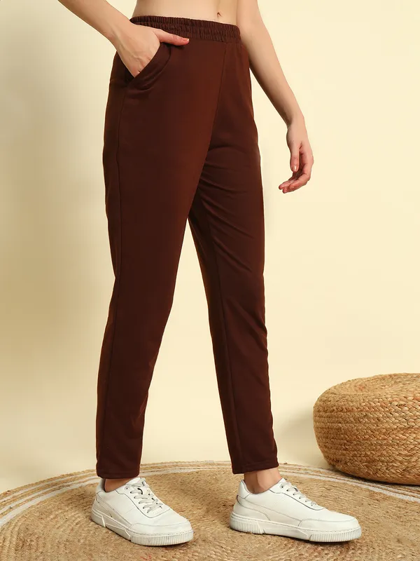 Brown_Premium_Poly-Cotton_Track_Pants_For_Women_Adults