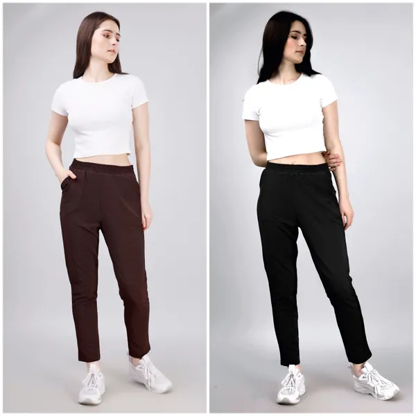 Brown_&_Black_Premium_Polycotton_Track_Pants_For_Women_Adults