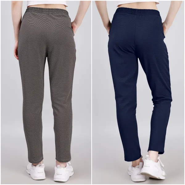 Navyblue_&_LightGrey_Premium_PolyBlend_Track_Pants_For_Women_Adults
