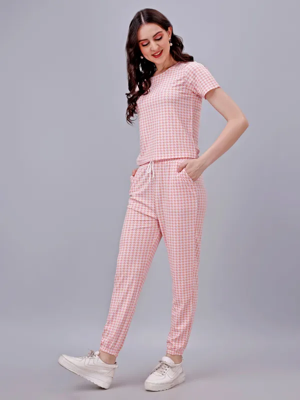 Pink_Premium_Poly_Blend_Co-Ord_Set_For_Women_Adults
