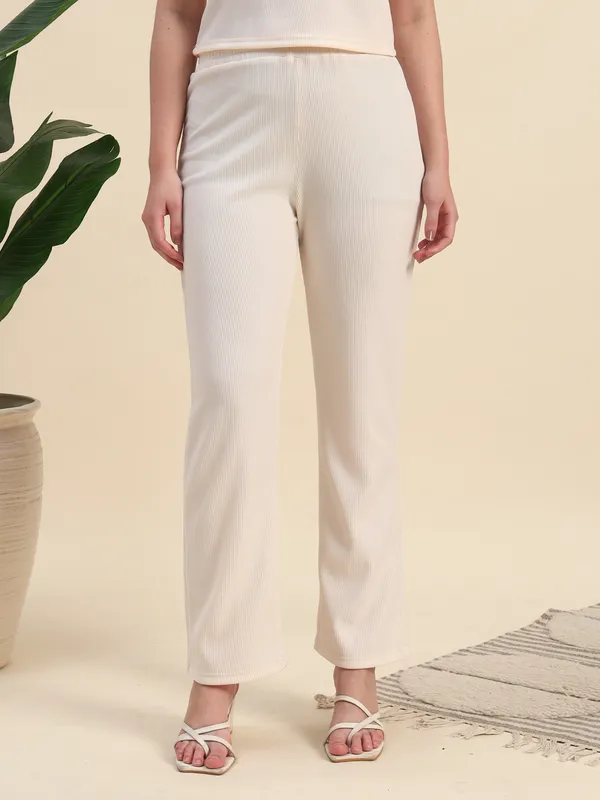 Cream_Premium_Blend_Pants_For_Women_Adults