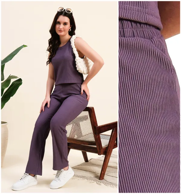 Purple_PremiumPoly_Blend_Co-Ord_Set_For_Women_Adults
