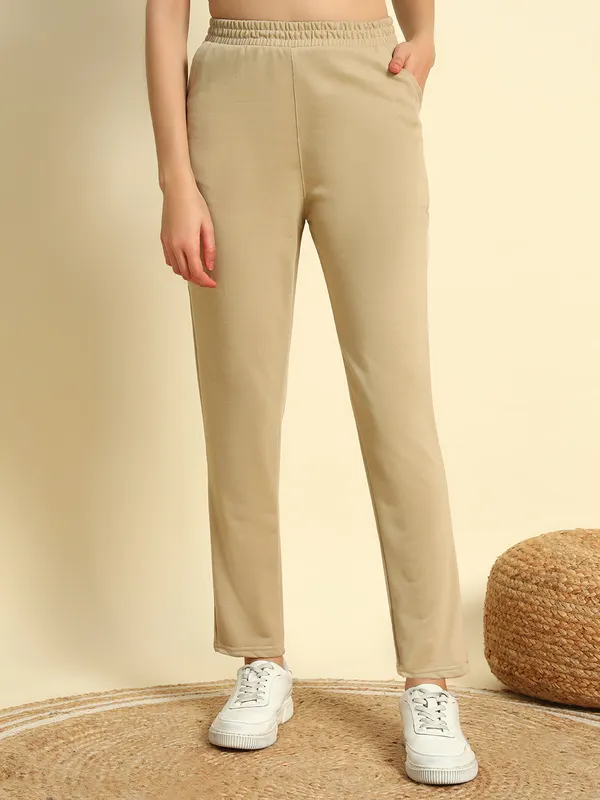 Beige_Premium_Poly_Blend_Track_Pants_For_Women_Adults