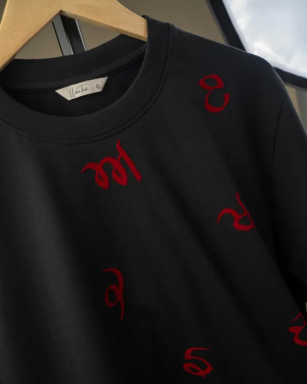 Maa_Boli_Red_And_Black_Print_T-Shirt