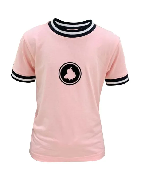 Punjab_Map_Pink_Kids_T-Shirt
