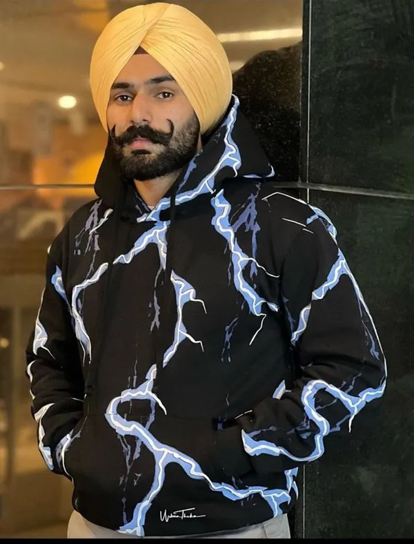 Lightning_Cotton_And_Polyester_Hoodie_|_Black_And_Blue