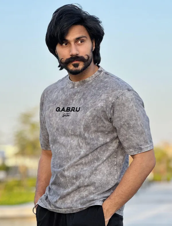 Gabru_Grey_Stonewashed_T-Shirt