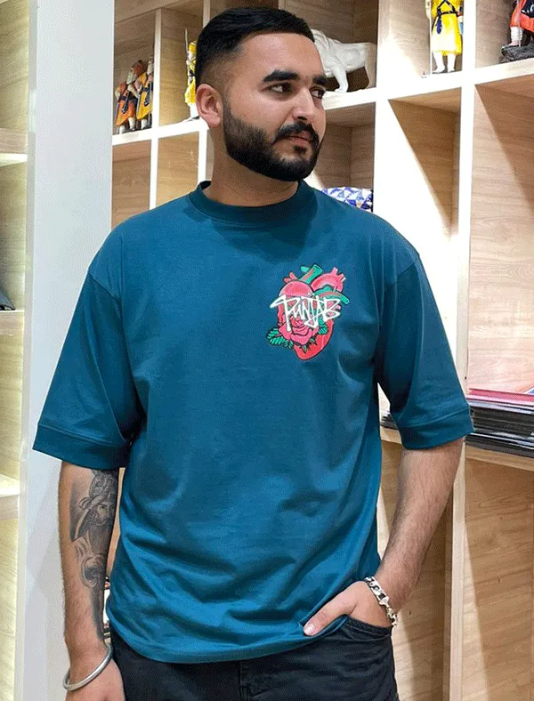 Punjab_Hearts_T-Shirt_|_Teal_Blue