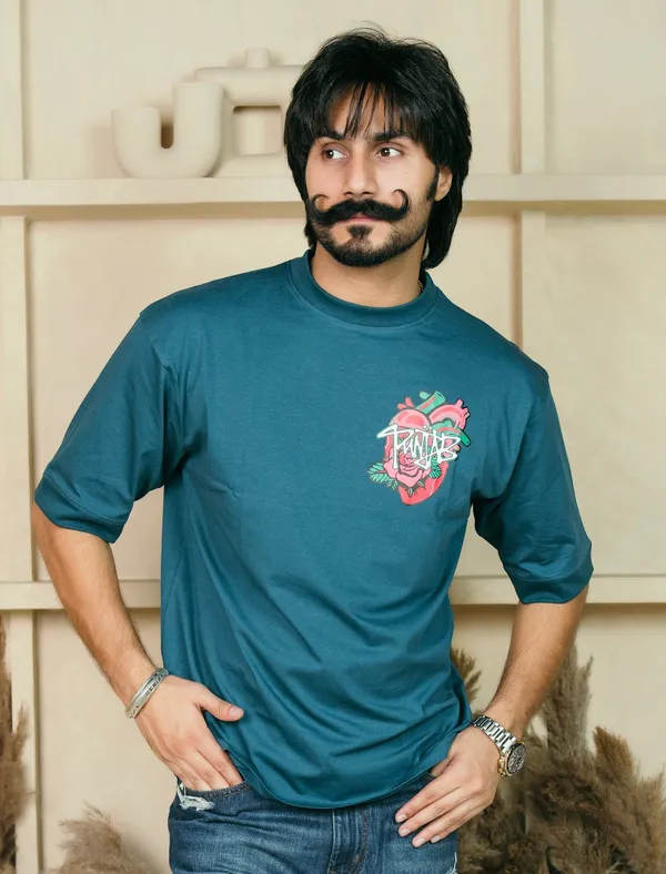 Punjab_Hearts_T-Shirt_|_Teal_Blue