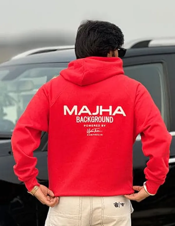 Majhail_Red_Hoodie_Majha_Background_Limited_Edition