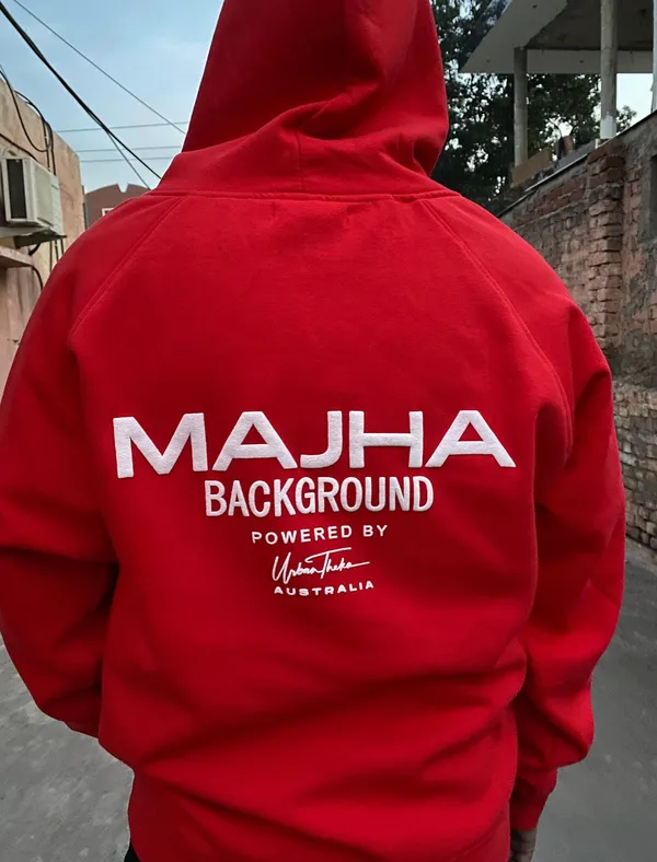 Majhail_Red_Hoodie_Majha_Background_Limited_Edition