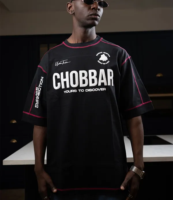 Chobbar_Cotton_Lycra_T-Shirt_Black