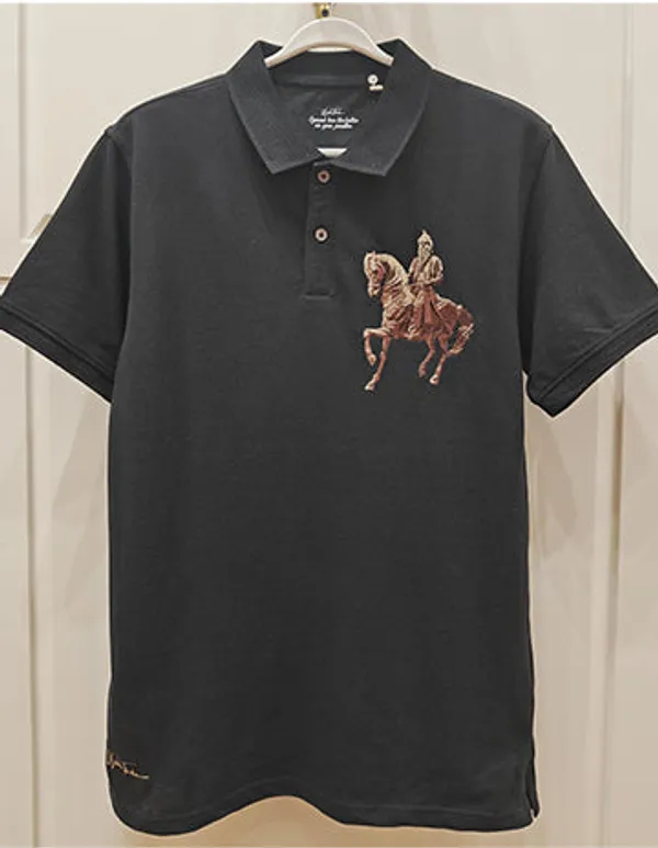 Maharaja_Ranjit_Singh_Ji_Embroidery_Black_Polo_T-Shirt