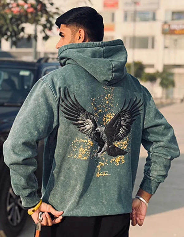 Falcon_With_Punjab_Map_Green_Stonewashed_Hoodie