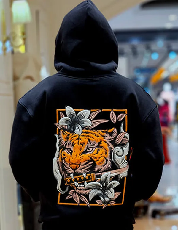 Watchout_Cotton_And_Polyester_Black_Hoodie