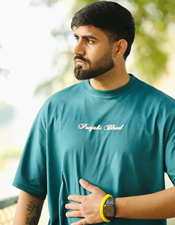 Punjabi_Blood_Teal_T-Shirt