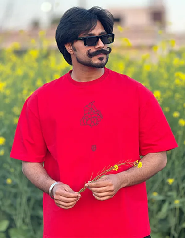 Falcon_With_Punjab_Map_Red_T-Shirt