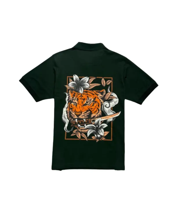Watch_Out_Dark_Green_Polo_T-Shirt