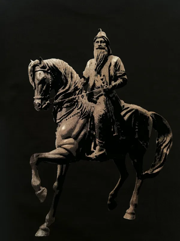 Maharaja_Ranjit_Singh_Regal_Legacy_Black_Velvet_Print_T-Shirt