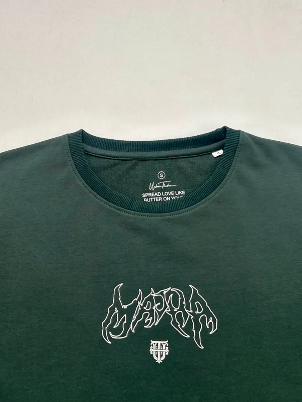 Majhail_Green_Cotton_Lycra_T-Shirt