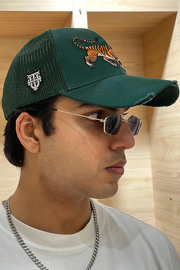 Green_Claw_Distressed_Cap