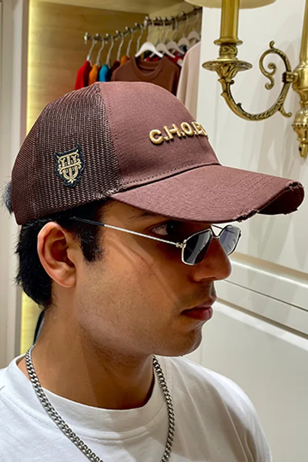 Chobbar_Brown_Distressed_Cap