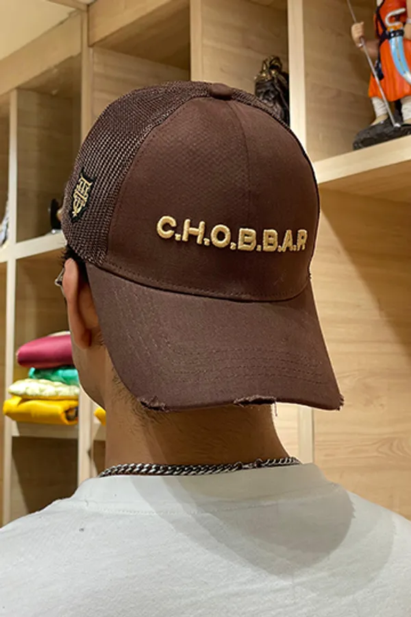Chobbar_Brown_Distressed_Cap