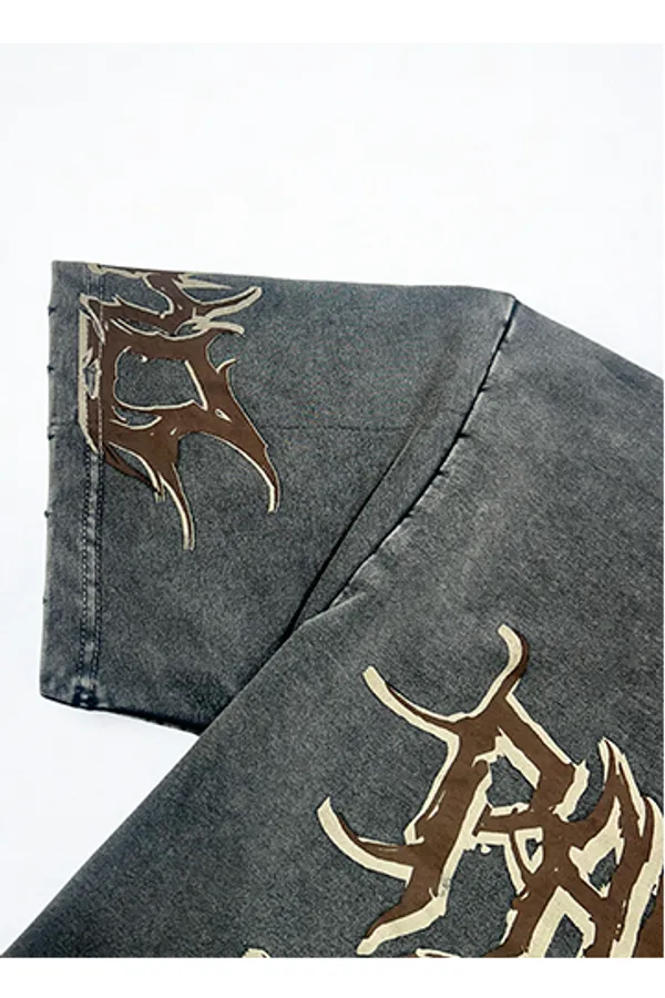 Punjabi_Blood_Distressed_Grey_T-Shirt
