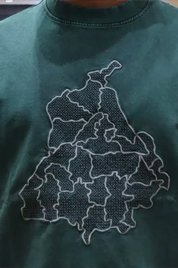Punjab_Map_With_Districts_Embroidery_T-Shirt
