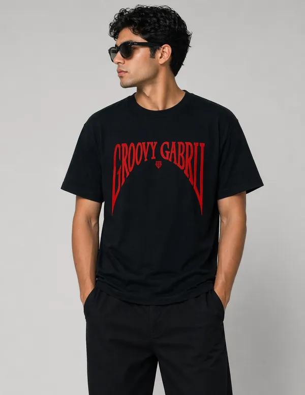 Groovy_Gabru_Black_T-Shirt