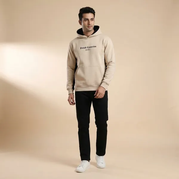 Punjab_Connection_Hoodie_|_Beige_And_Black