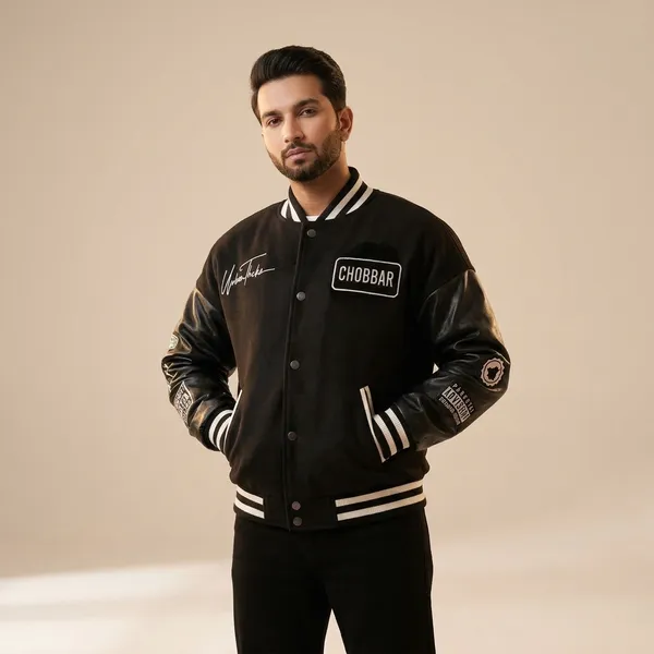 Chobbar_Black_Varsity_Jacket
