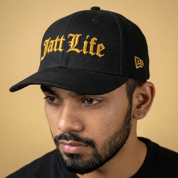 Jatt_Life_Black_And_Yellow_Cap