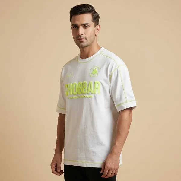 Chobbar_Cotton_Lycra_T-Shirt_White
