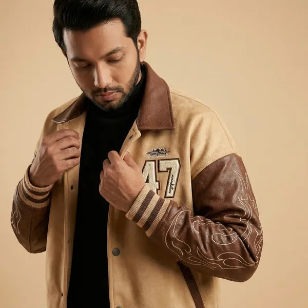 Ak47_Brown_Beige_Varsity_Jacket