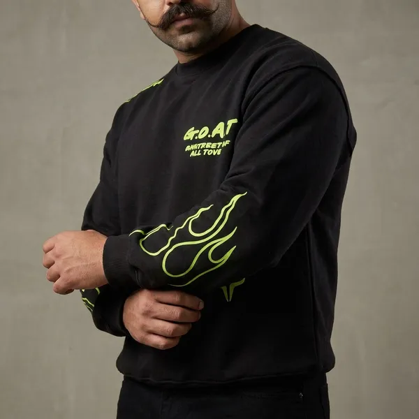 G_O_A_T_Sweatshirt_Neon_Green