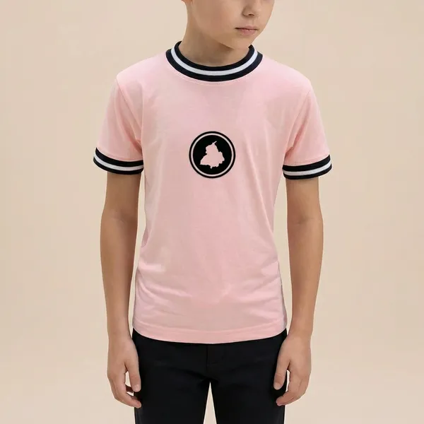 Punjab_Map_Pink_Kids_T-Shirt