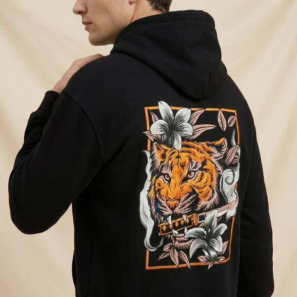 Watchout_Cotton_And_Polyester_Black_Hoodie