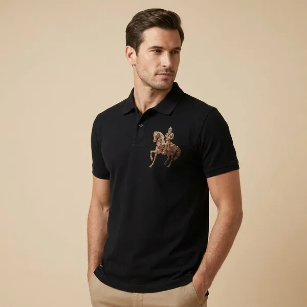 Maharaja_Ranjit_Singh_Ji_Embroidery_Black_Polo_T-Shirt