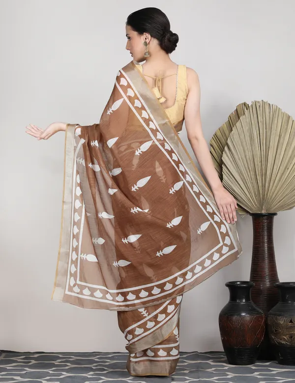 Tantvi_Desert_Bloom_Cotton_Linen_Saree