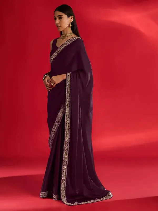 Tantvi_Scarlet_Royale-Maroon_Pure_chiffon_Satin_Saree