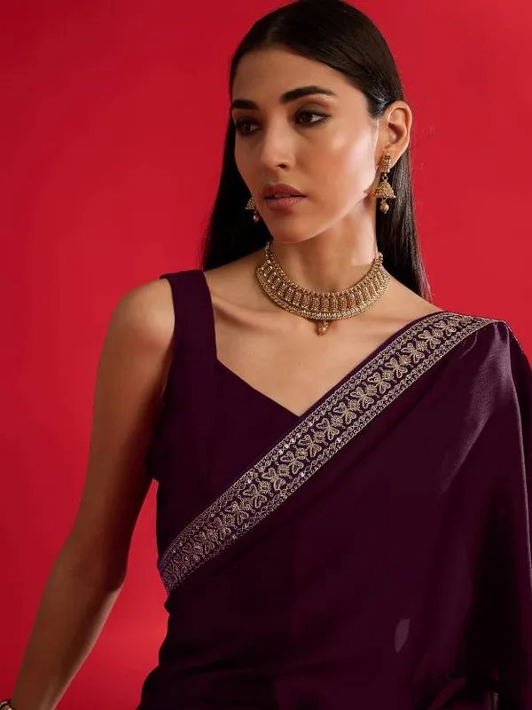 Tantvi_Scarlet_Royale-Maroon_Pure_chiffon_Satin_Saree