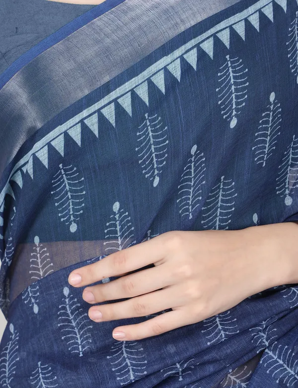 Tantvi_Midnight_Mosaic_Saree_Cotton_Linen_Saree