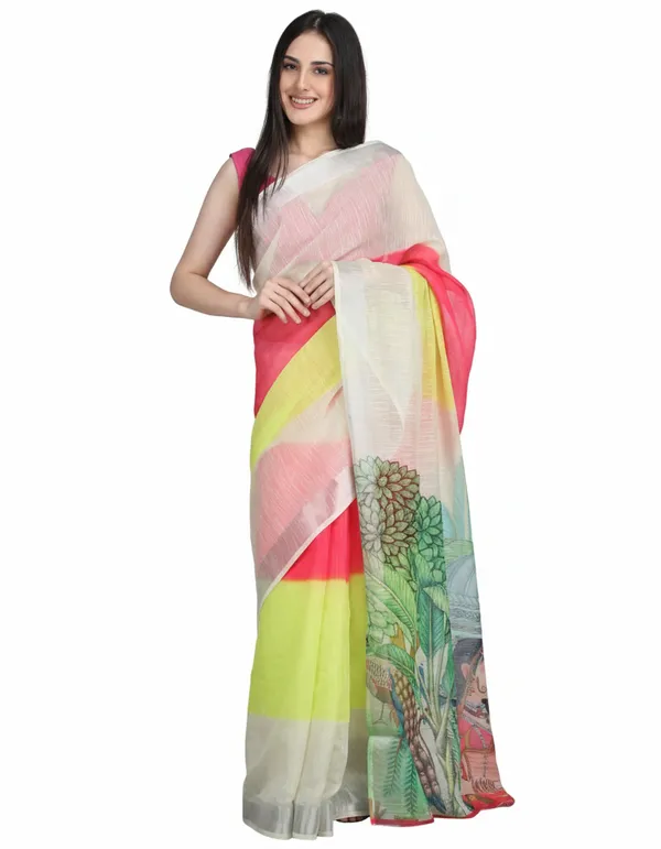 Tantvi_Pallu_Portrait_Cotton_Linen_Saree